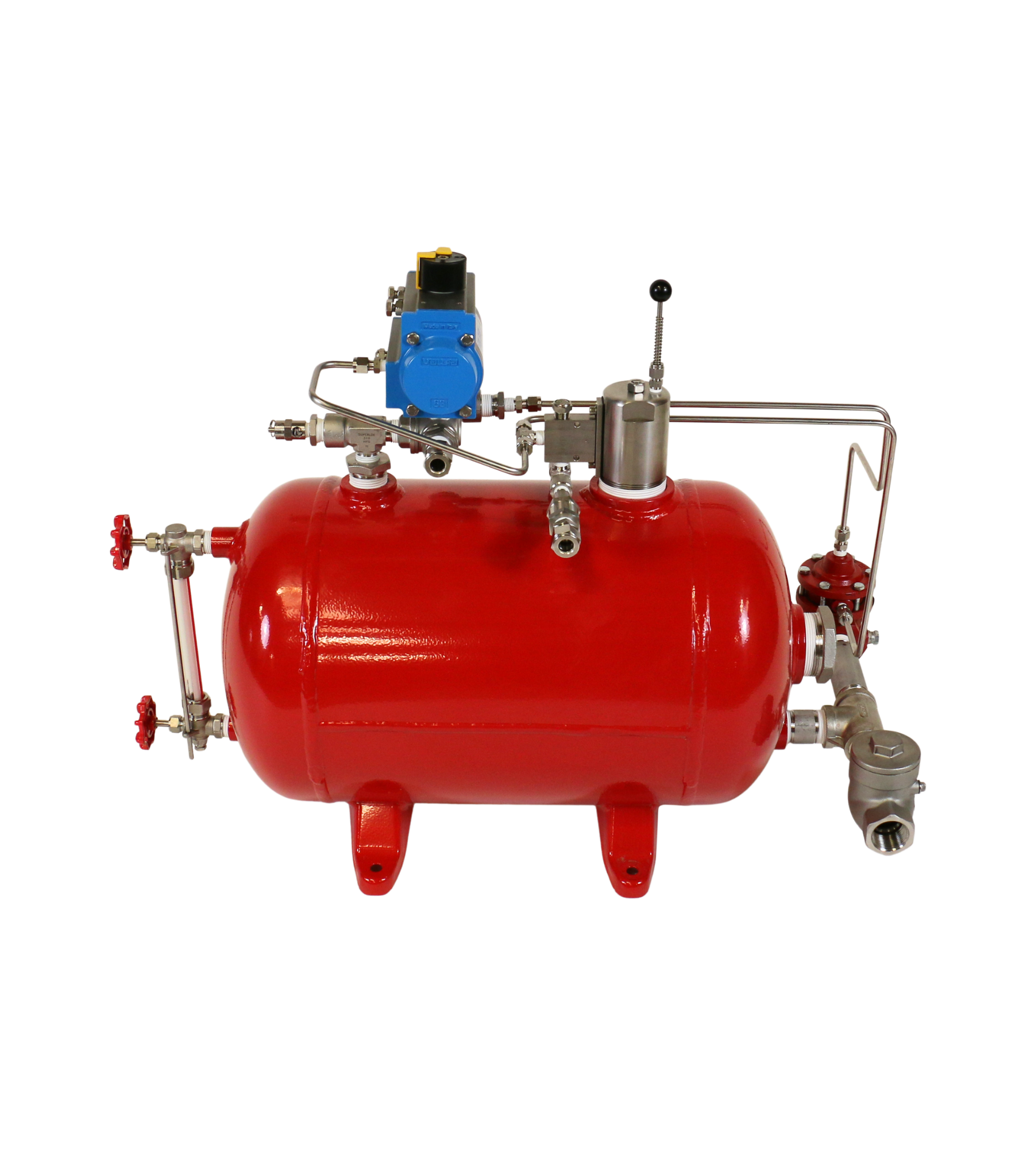 Side Mount Electric Level Controller 200 psi Actuated Ball Valve w/ Electric Pneumatic Solenoid