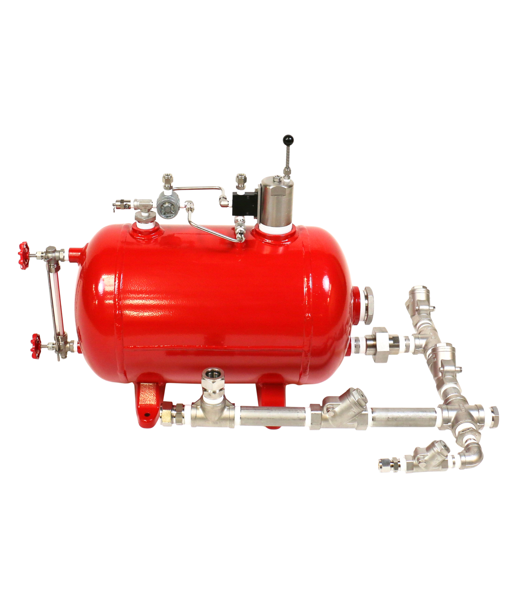 Side Mount Pneumatic Level Controller 200 psi Actuated Ball Valve Vertical Panel