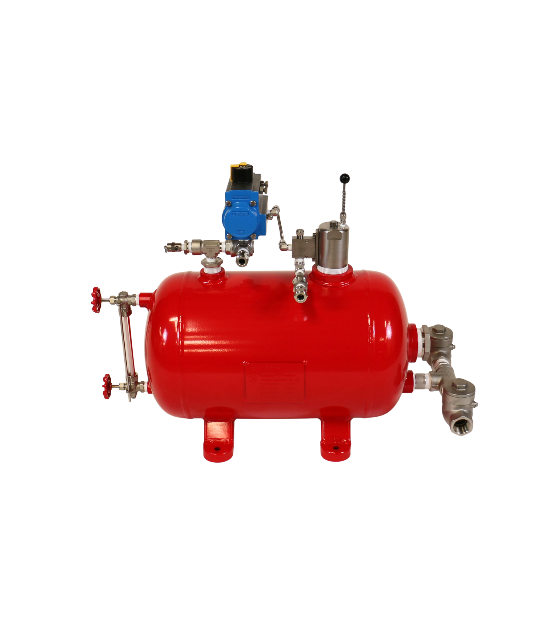 Side Mount Pneumatic Level Controller 100 psi Actuated Ball Valve Shell & Tube